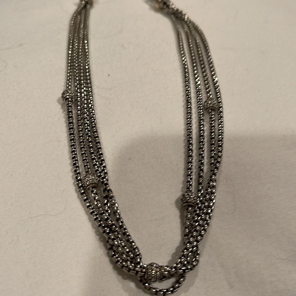 David Yurman multi strand diamond ball necklace - Picture 5 of 5